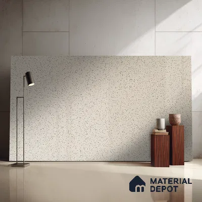 Belina Quartz QR 00201 Frosted Pebble Helsinki Series 11.5 ft x 6.5 ft Quartz - 20 mm | 10 Years of Replacement Warranty | Suitable for Kitchen, Restaurant, Counter Tops, Dining, Reception, office