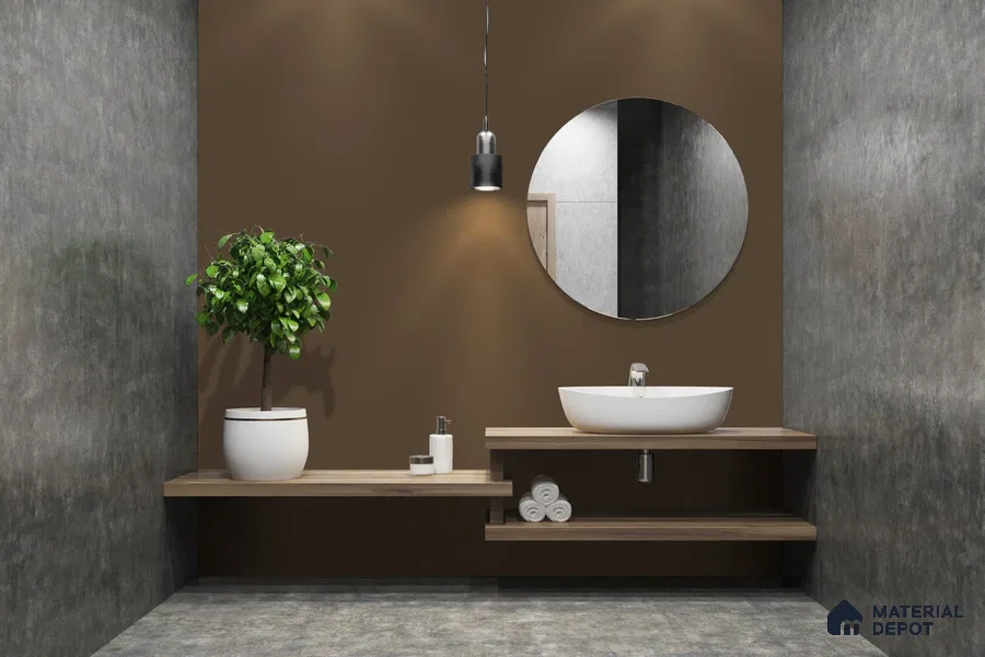 Belina Quartz QR 00213 Mocha Satin Helsinki Series 11.5 ft x 6.5 ft Quartz - 20 mm | 10 Years of Replacement Warranty | Suitable for Kitchen, Restaurant, Counter Tops, Dining, Reception, office