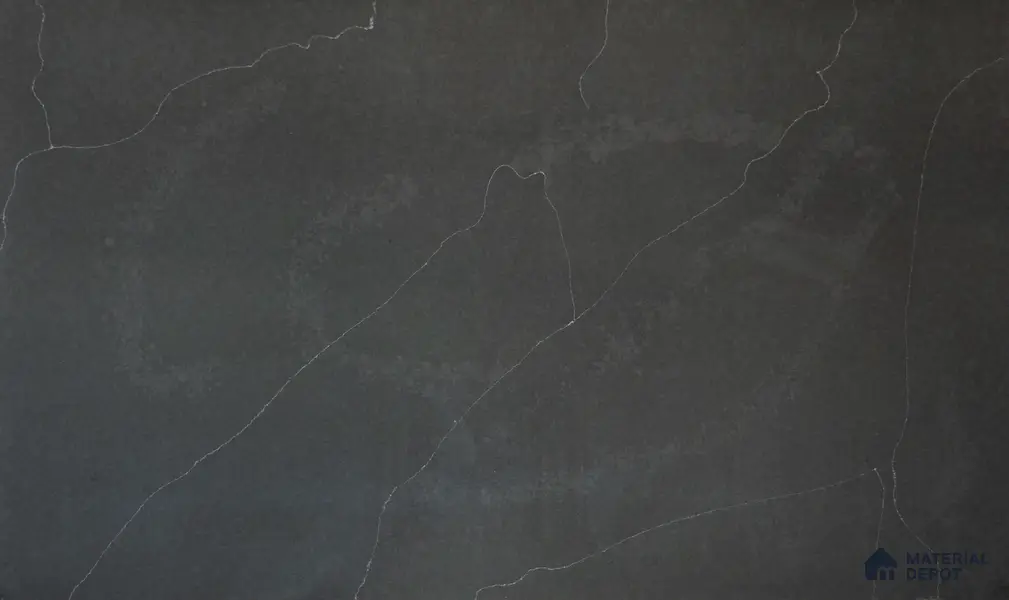 Belina Quartz QR 00240 Obsidian Trace Helsinki Series 11.5 ft x 6.5 ft Quartz - 20 mm | 10 Years of Replacement Warranty | Suitable for Kitchen, Restaurant, Counter Tops, Dining, Reception, office