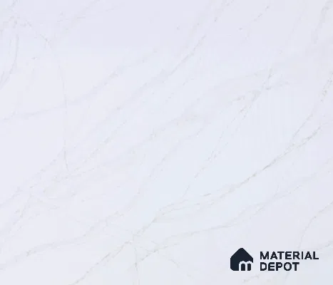Belina Quartz QR 00263 Whisper Veil Helsinki Series 11.42 ft x 6.6 ft Quartz - 20 mm | 10 Years and Replacement Warranty | Suitable for Kitchen, Restaurant, Counter Tops, Dining, Reception, office