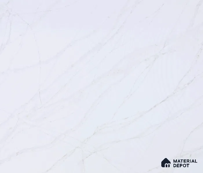 Belina Quartz QR 00263 Whisper Veil Helsinki Series 11.42 ft x 6.6 ft Quartz - 20 mm | 10 Years and Replacement Warranty | Suitable for Kitchen, Restaurant, Counter Tops, Dining, Reception, office