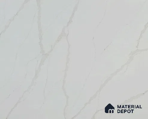 Belina Quartz QR 00264 Serene Cascade Helsinki Series 11.42 ft x 6.6 ft Quartz - 20 mm | 10 Years and Replacement Warranty | Suitable for Kitchen, Restaurant, Counter Tops, Dining, Reception, office