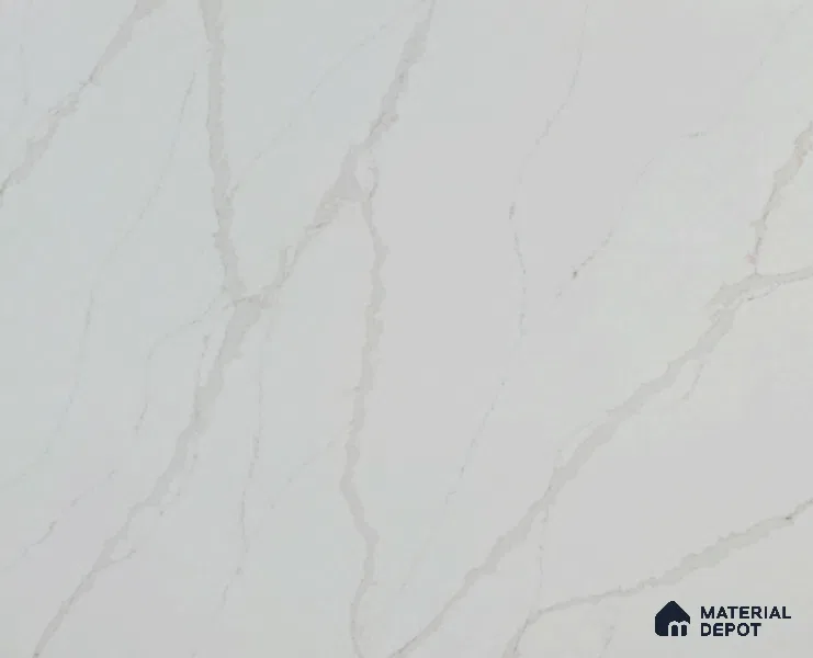Belina Quartz QR 00264 Serene Cascade Helsinki Series 11.42 ft x 6.6 ft Quartz - 20 mm | 10 Years and Replacement Warranty | Suitable for Kitchen, Restaurant, Counter Tops, Dining, Reception, office