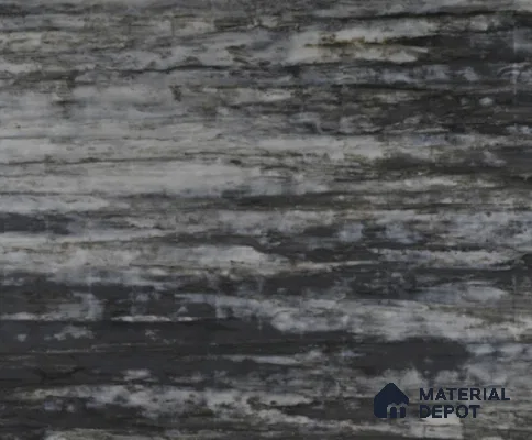 Belina Quartz QR 00259 Obsidian Drift Helsinki Series 11.42 ft x 6.6 ft Quartz - 20 mm | 10 Years and Replacement Warranty | Suitable for Kitchen, Restaurant, Counter Tops, Dining, Reception, office