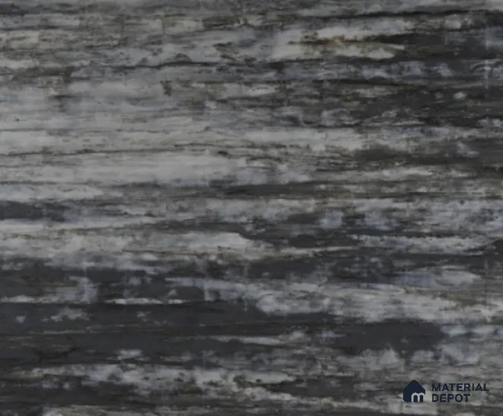 Belina Quartz QR 00259 Obsidian Drift Helsinki Series 11.42 ft x 6.6 ft Quartz - 20 mm | 10 Years and Replacement Warranty | Suitable for Kitchen, Restaurant, Counter Tops, Dining, Reception, office