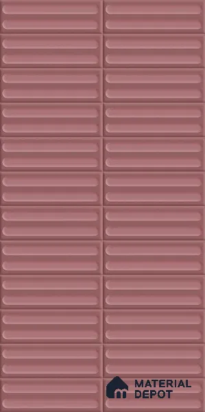 Faux Subway Wall Tile TL 11943 E Rena Magenta 2 ft x 1 ft Glossy Finish Ceramic Tile - 9 mm