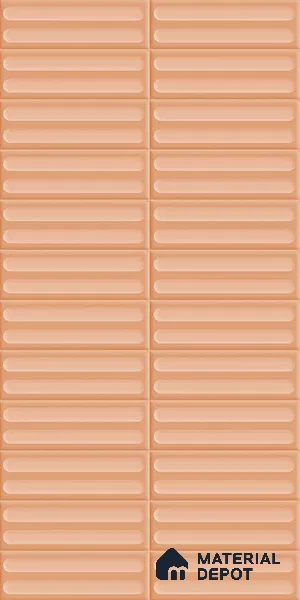Faux Subway Wall Tile TL 11943 C Rena Coral 2 ft x 1 ft Glossy Finish Ceramic Tile - 9 mm