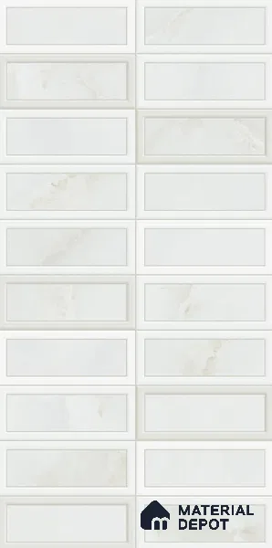 Faux Subway Wall Tile TL 11956 E Bayaz Mellow Bianco 2 ft x 1 ft Glossy Finish Ceramic Tile - 9 mm