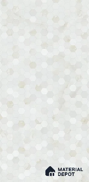 Faux Mosaic Wall Tile TL 11957 Gems Mellow Bianco 2 ft x 1 ft Glossy Finish Ceramic Tile - 9 mm