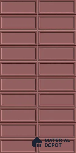 Faux Subway Wall Tile TL 11956 D Bayaz Magenta 2 ft x 1 ft Glossy Finish Ceramic Tile - 9 mm