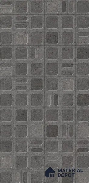 Punch Wall Tile TL 11973 I Fossil Nero Decore 4 ft x 2 ft Matte Finish Vitrified Tile - 9 mm