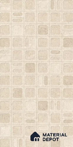 Punch Wall Tile TL 11973 E Fossil Crema Decore 4 ft x 2 ft Matte Finish Vitrified Tile - 9 mm