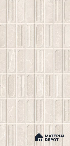 Punch Wall Tile TL 11974 C Motella Bianco Decore 4 ft x 2 ft Matte Finish Vitrified Tile - 9 mm