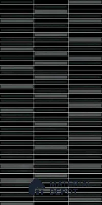 Faux Subway Wall Tile TL 10777 Stark Black 2 ft x 1 ft Glossy Finish Ceramic Tile - 9 mm | Please Expect a Slight Variation of Pattern