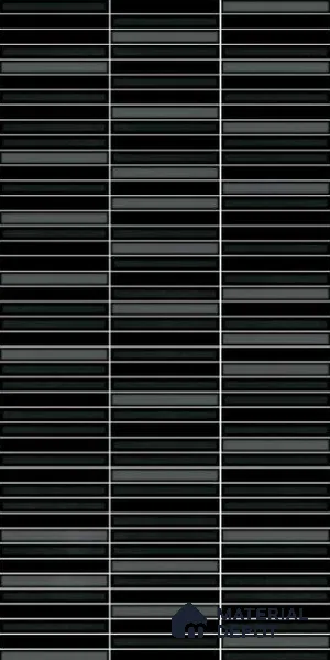 Faux Subway Wall Tile TL 10777 Stark Black 2 ft x 1 ft Glossy Finish Ceramic Tile - 9 mm | Please Expect a Slight Variation of Pattern