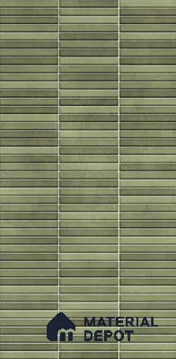 Faux Subway Wall Tile TL 10777 B Stark Emerald 2 ft x 1 ft Glossy Finish Ceramic Tile - 9 mm | Please Expect a Slight Variation of Pattern