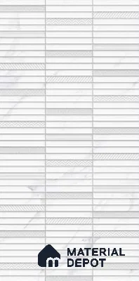 Faux Subway Wall Tile TL 10777 F Stark Reactive 2 ft x 1 ft Glossy Finish Ceramic Tile - 9 mm | Please Expect a Slight Variation of Pattern
