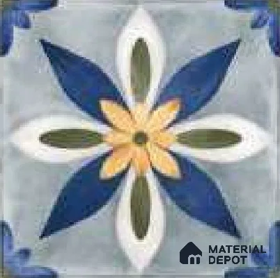 Moroccans Wall Tile TL 12134 80382 Lucido Bloom 8 inc x 8 inc Glossy Finish  Vitrified Tile - 9 mm
