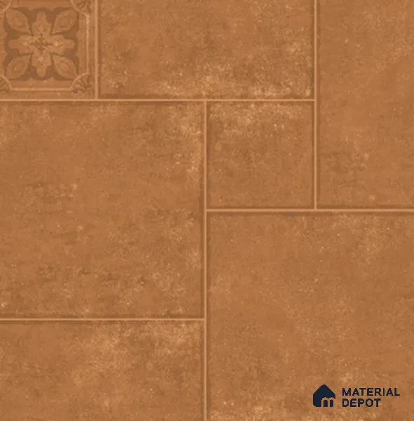 Stone Floor Tile TL 11284 Impulse Terra 2 ft x 2 ft Matte Finish Anti Skid Vitrified Tile - 12 mm | 8 Random Design | Suitable for Balcony, Terrace & Coutyard