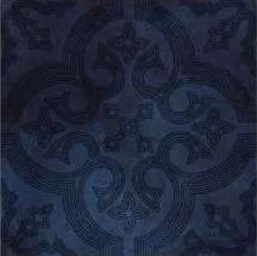 Moroccan Floor Tile TL 12131 F 20418 Octavia Space Blue 1 ft x 1 ft Carving Matte Finish Vitrified Tile - 9 mm | Suitable For Bathroom, Balcony, Kitchen