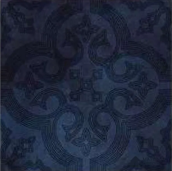 Moroccan Floor Tile TL 12131 F 20418 Octavia Space Blue 1 ft x 1 ft Carving Matte Finish Vitrified Tile - 9 mm | Suitable For Bathroom, Balcony, Kitchen