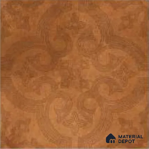 Moroccan Floor Tile TL 12131 C 20416 Octavia Choco Brown 1 ft x 1 ft Carving Matte Finish Vitrified Tile - 9 mm | Suitable For Bathroom, Balcony, Kitchen