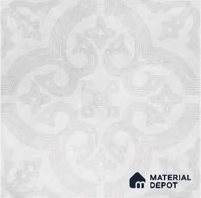 Moroccans Floor Tile TL 12131 L 20429 Carving Octavia White 1 ft x 1 ft Carving Matte Finish  Vitrified Tile - 9 mm 