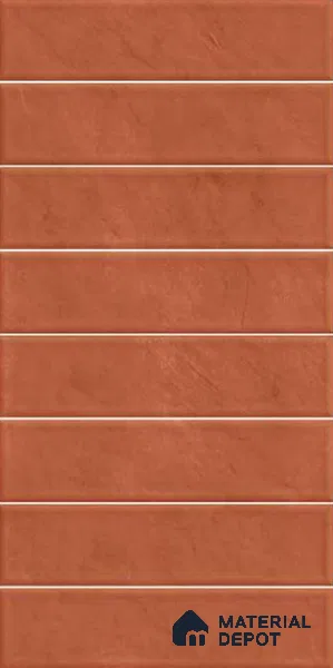 Faux Subway Wall Tile TL 10792 Tierras Carmine 2 ft x 1 ft Glossy Finish Ceramic Tile - 9 mm | Please Expect a Slight Variation of Pattern