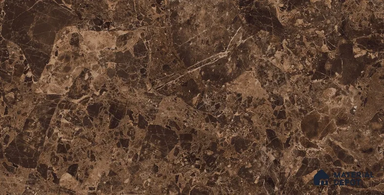 Marbles & Stones Floor & Wall Tile TL 12077 Empradore Coffee 4 ft x 2 ft High Gloss Finish Vitrified Tile - 9 mm | 8 Random Design