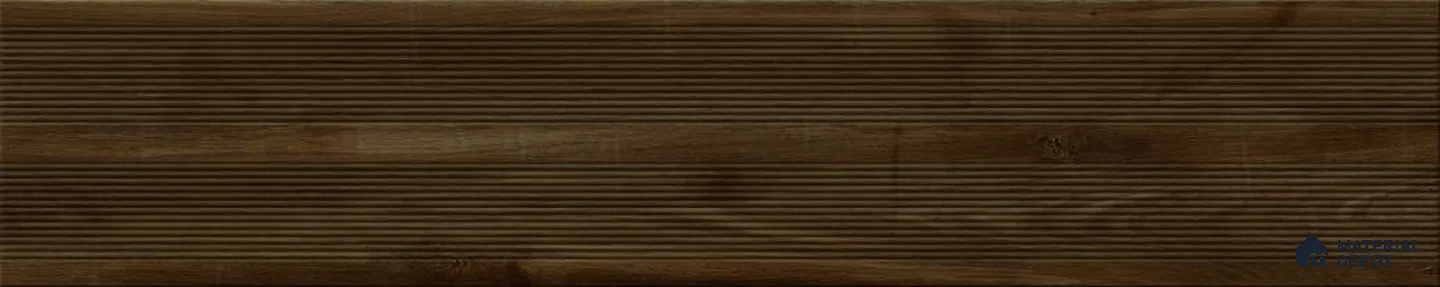 Wooden Effect Floor Tile TL 12115 Deckwood Walnut 3.2 ft x 8 inc Matte Finish Ceramic Tile - 9 mm