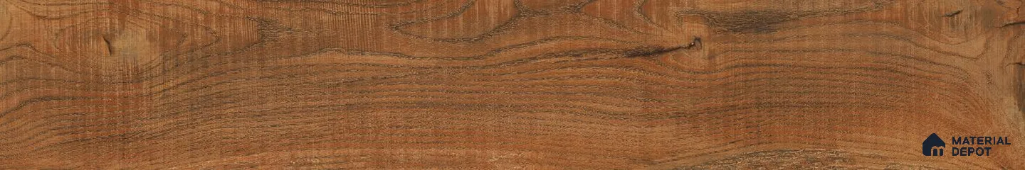 Wooden Plank Floor Tile TL 12051 Rustic Chestnut 3 ft x 6 inc Matte Finish Porcelain Tile - 9 mm | Suitable for Living Room, Bedroom, Dining & Foyer