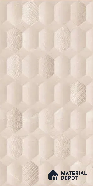 Faux Subway Wall Tile TL 10795 Sandstone 2 ft x 1 ft Glossy Finish Ceramic Tile - 9 mm | Please Expect a Slight Variation of Pattern