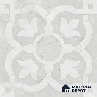 Moroccans Floor Tile TL 12166 D Trance Grey Decor 2 ft x 2 ft Matte Finish  Vitrified Tile - 9 mm 