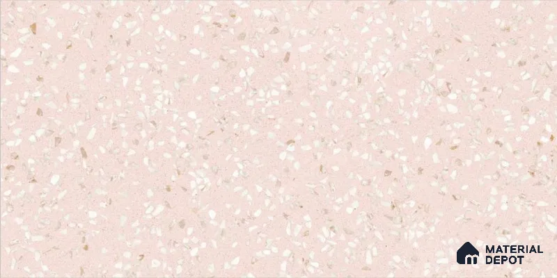 Terrazzo Floor & Wall Tile TL 12176 C Royal Terra Pink 4 ft x 2 ft Glue Matte Finish  Vitrified Tile - 9 mm