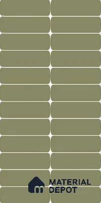 Faux Subway Wall Tile TL 10789 Marcel Emerald 2 ft x 1 ft Glossy Finish Ceramic Tile - 9 mm | Please Expect a Slight Variation of Pattern