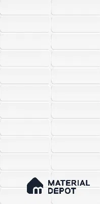 Faux Subway Wall Tile TL 10789 J Marcel White 2 ft x 1 ft Glossy Finish Ceramic Tile - 9 mm | Please Expect a Slight Variation of Pattern