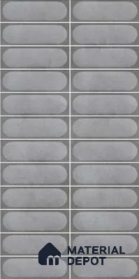 Faux Subway Wall Tile TL 10794 B Zilij Grey 2 ft x 1 ft Glossy Finish Ceramic Tile - 9 mm | Please Expect a Slight Variation of Pattern