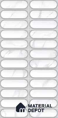 Faux Subway Wall Tile TL 10794 G Zilij Satvario 2 ft x 1 ft Glossy Finish Ceramic Tile - 9 mm | Please Expect a Slight Variation of Pattern