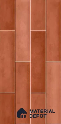 Faux Subway Wall Tile TL 10780 B Fima Carmine 2 ft x 1 ft Glossy Finish Ceramic Tile - 9 mm | Please Expect a Slight Variation of Pattern