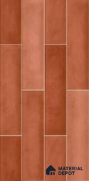 Faux Subway Wall Tile TL 10780 B Fima Carmine 2 ft x 1 ft Glossy Finish Ceramic Tile - 9 mm | Please Expect a Slight Variation of Pattern