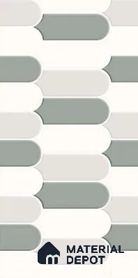 Faux Subway Wall Tile TL 10784 B Boat Mix Decor 2 ft x 1 ft Glossy Finish Ceramic Tile - 9 mm | Please Expect a Slight Variation of Pattern