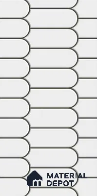 Faux Subway Wall Tile TL 10784 D Boat Line 2 ft x 1 ft Glossy Finish Ceramic Tile - 9 mm | Please Expect a Slight Variation of Pattern