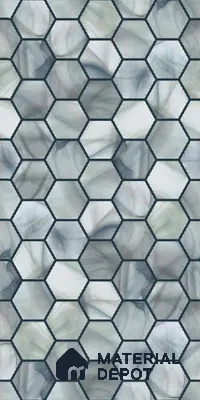 Hexagonal Wall Tile TL 10756 Hexa Decor 2 ft x 1 ft Glossy Finish Ceramic Tile - 9 mm