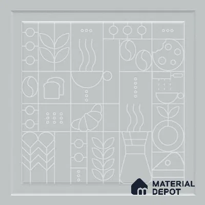 Patterned Wall Tile TL 12680  1 ft x 1 ft Matte Finish Ceramic Tile - 9 mm