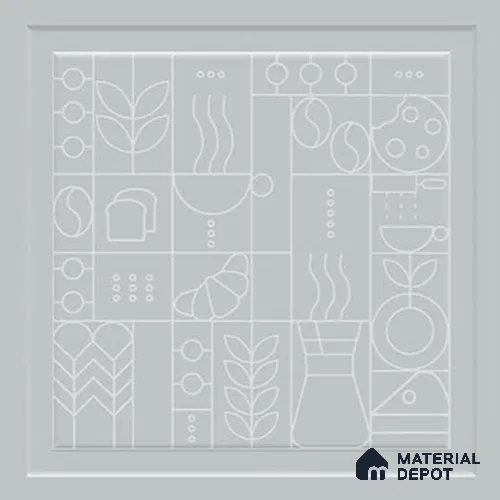Patterned Wall Tile TL 12680 1 ft x 1 ft Matte Finish Ceramic Tile - 9 mm