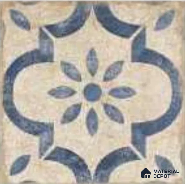 Moroccans Floor & Wall Tile TL 12153 G SP 80062 Vintage Mesina Azul 8 inc x 8 inc Matte Finish Vitrified Tile - 9 mm