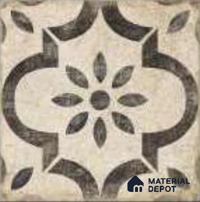 Moroccans Floor & Wall Tile TL 12153 B SP 80061 Vintage Mesina Gris 8 inc x 8 inc Matte Finish  Vitrified Tile - 9 mm