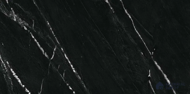 Marbles & Stones Floor & Wall Tile TL 12183 Marine Black 4 ft x 2 ft Matte Finish  Vitrified Tile - 9 mm