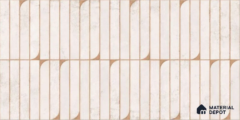 Punch Textures Wall Tile TL 12185 B Vistara Blanco Decor 4 ft x 2 ft Punch Finish  Vitrified Tile - 9 mm