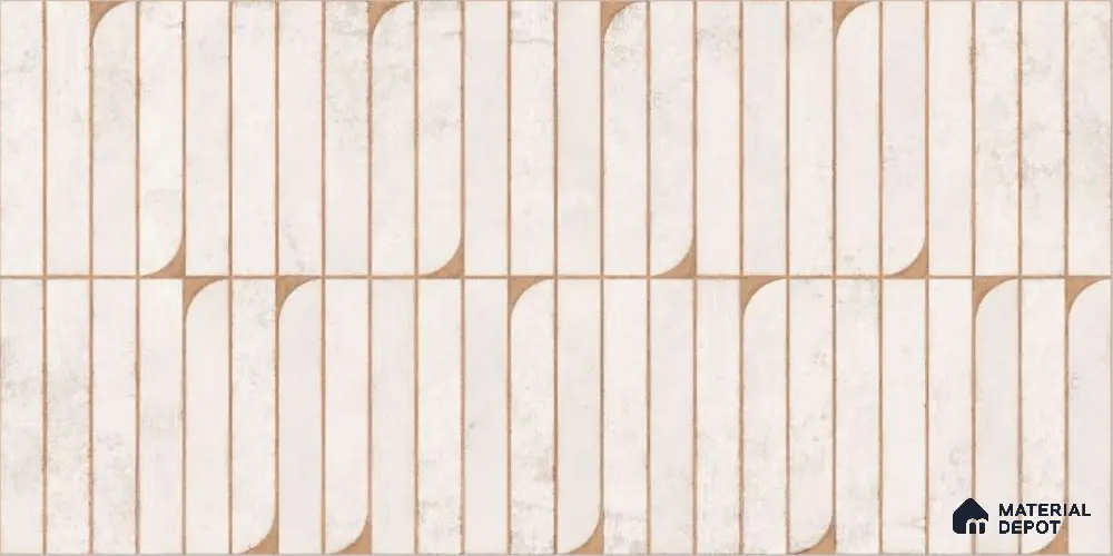 Punch Textures Wall Tile TL 12185 B Vistara Blanco Decor 4 ft x 2 ft Punch Finish Vitrified Tile - 9 mm